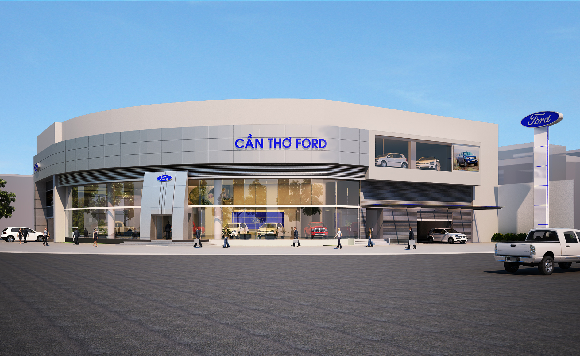 SHOWROOM VÀ XƯỞNG BẢO TRÌ CẦN THƠ FORD